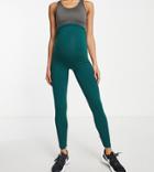 Asos 4505 Maternity Icon Legging Cotton Touch-green