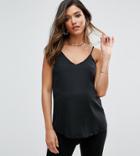 Asos Maternity Woven Cami Top With Double Layer - Black