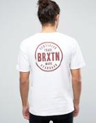 Brixton Cowen T-shirt With Logo Back Print - White