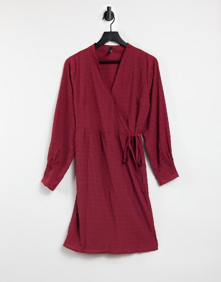 Y.a.s Wrap Mini Dress In Red