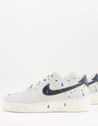 Nike Air Force 1 '07 Lv8 Bb Paint Splatter Sneakers In Light Bone-neutral