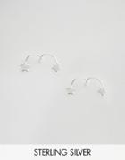 Reclaimed Vintage Sterling Silver Jumping Stars Studs - Silver