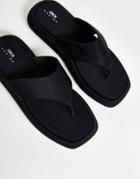 Asos Design Chunky Flip Flops In Black Neoprene