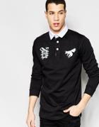 Abuze London Crew Rugby Reflective Wasp And A - Black