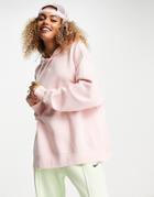 Nike Pull Over Fleece Hoodie In Pale Coral-pink