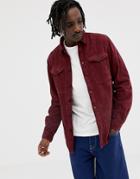 Kings Of Indigo Cord Pocket Shirt In Red - Green
