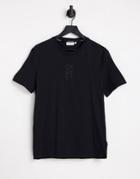 Calvin Klein Hybrid Logo T-shirt In Black
