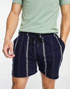 Another Influence Stripe Short In Navy