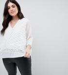 Religion Plus Oversized Top In Sequin - White