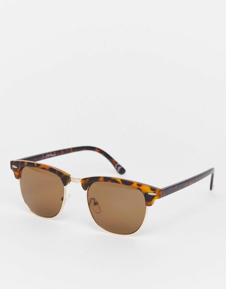 Jeepers Peepers Flatbrow Sunglasses In Matt Tort - Brown