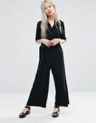Weekday Jumpsuit With Buckle - Black