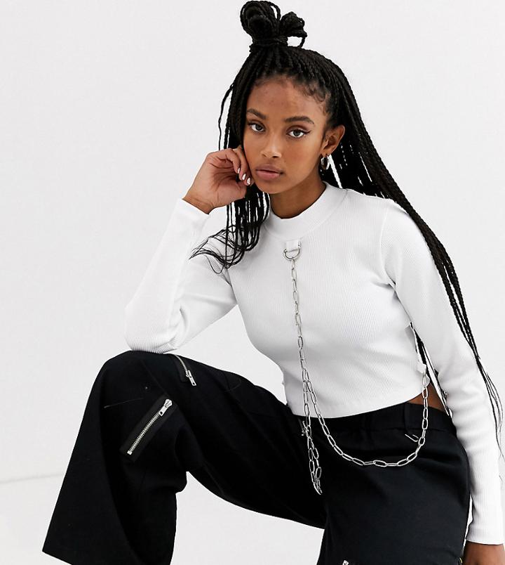 The Ragged Priest Crop Top With Chain Detail