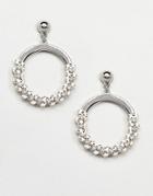 Missguided Studded Thread Wrap Detail Circle Earrings - Multi