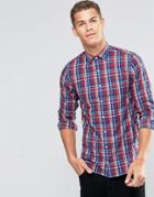 Tommy Hilfiger Shirt With Check In Ny Regular Fit Red - Red