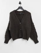Y.a.s Hand Knitted Cardigan In Brown
