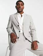 Selected Homme Suit Jacket With Technical Fabric In Light Gray