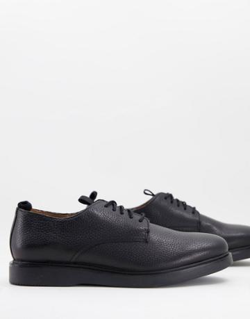 H By Hudson Barnstable Lace Up Shoes In Black Leather