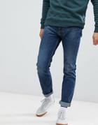 Lee Rider Slim Jeans In Blue Storm In Mid Wash - Blue