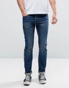 Only & Sons Stretch Slim Fit Jog Jeans In Washed Blue - Blue