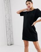 Asos Design Studded T-shirt Dress - Black