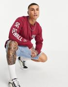 Vans Type Stack Off The Wall Long Sleeve T-shirt In Red