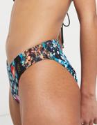 Ck Swim Nylon Bikini Bottom In Poppy-multi