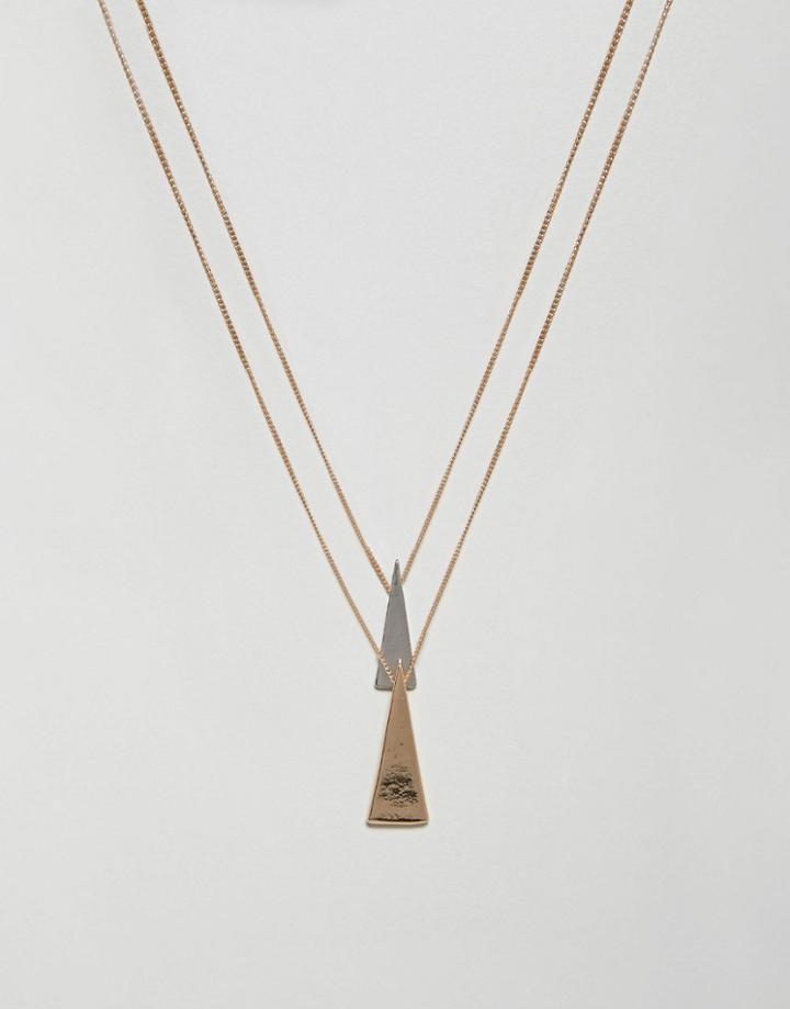 Nylon Tassel Necklace - Gold