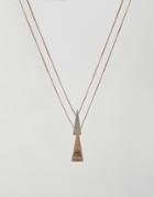 Nylon Tassel Necklace - Gold