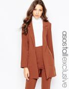 Asos Tall Co-ord Belted Utility Jacket - Navy
