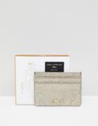 Paul Costelloe Real Leather Metallic Faux Snake Card Holder - Multi