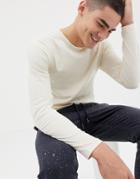 Another Influence Long Sleeve Muscle Fit Curved Hem Top-stone