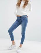 Noisy May Ankle Jean With Zip Detail - Blue