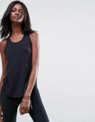 Abercrombie & Fitch Racer Tank With Mesh Detail - Black