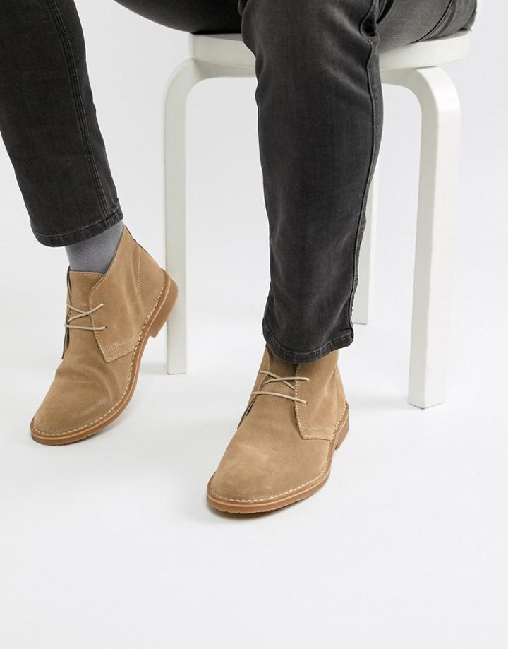 Office Fahrenheit Boots In Beige Suede - Beige