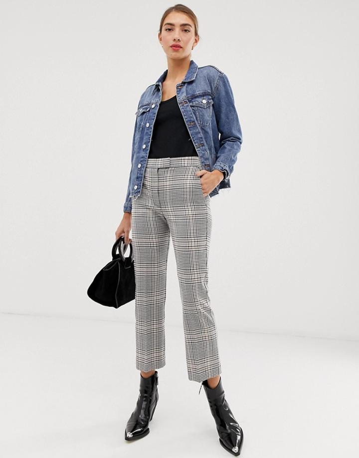 Mango Checked Pants In Multi - Multi