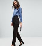 Asos Design Tall High Waist Tapered Pants - Black