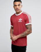 Adidas Originals California T-shirt In Red Bq5370 - Red