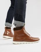Kg By Kurt Geiger Gregory Hybrid Sole Leather Cuff Boots - Tan