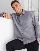 Asos Design 90s Oversized Flannel Shirt In Gray-black