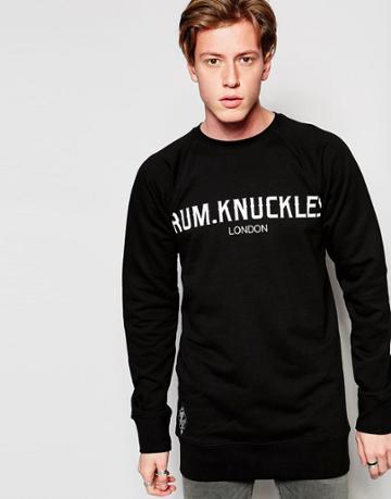 Rum Knuckles Sweater Logo - Black