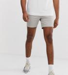 Asos Design Tall Skinny Chino Shorter Shorts In Beige - Beige