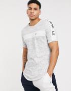 Le Breve Mix And Match Lounge T-shirt In Black Stripe