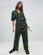 Weekday Squiggle Print Tailored Jumpsuit - Multi