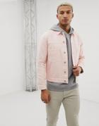 Asos Design Denim Jacket In Pink - Pink