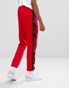 Mennace Skinny Track Joggers - Red