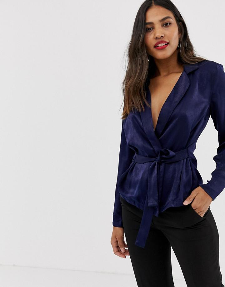 Vila Wrap Blazer - Navy