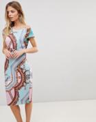 Ted Baker Versailles Print Bodycon Dress - Blue