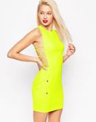 Asos Lace Up Side Scuba Mini Dress - White $55.00