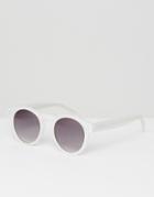Komono Clement Round Sunglasses In White - White
