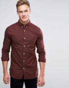 Jack & Jones Premium Long Sleeve Oxford Shirt - Red